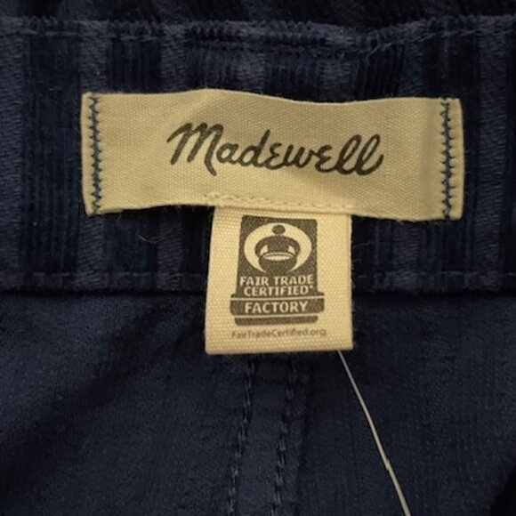 Madewell SZ 31 Emmett Wide Leg Corduroy Pants in Classic Indigo Navy NWT - Picture 7 of 12